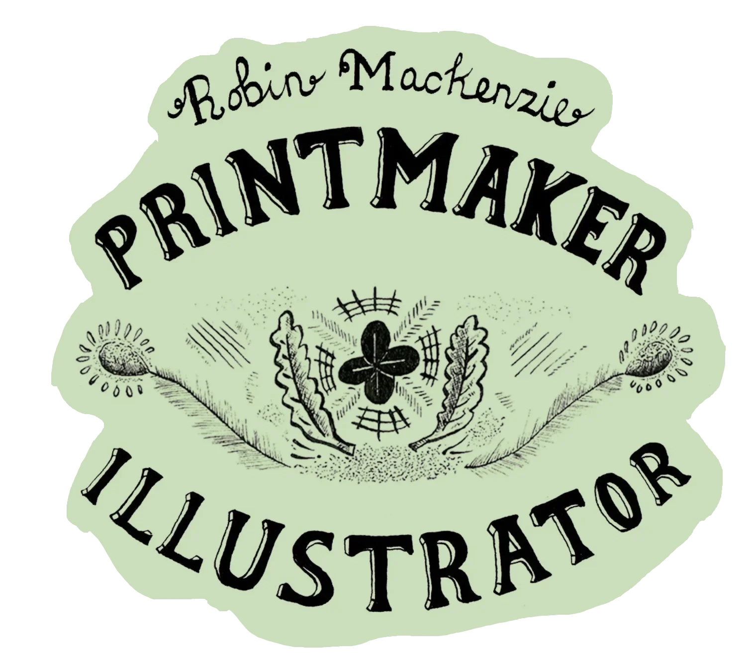 logo for Illustrator, printmaker Robin Mackenzie